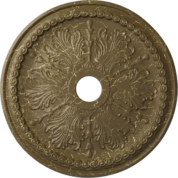 Ekena Millwork Winsor Ceiling Medallion (Canopies up to 4"), 27 1/2"OD x 4"ID x 1 1/2"P, Mississippi Mud Crackle CM27WIMMC - main